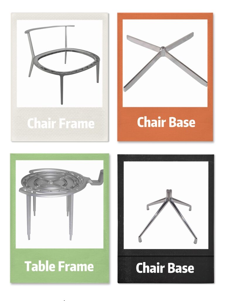 aluminum furniture components by DAYE
